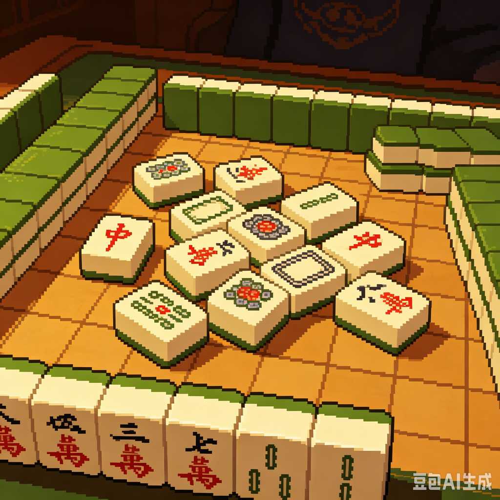 mini mahjong tiles keychain
